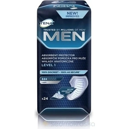 TENA Men Niveau 1 1×24 incontinentieverbanden voor mannen