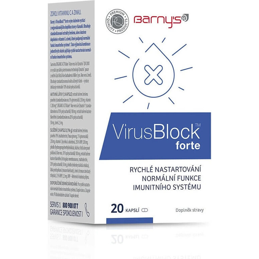 Barny's VirusBlock forte 1x20 cps, complément alimentaire