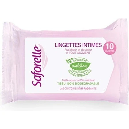 SAFORELLE INTIMA Wipes 1×10 pcs, wet wipes