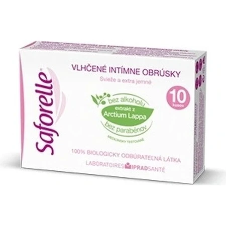 SAFORELLE INTIMA Wipes 1×10 pcs, wet wipes