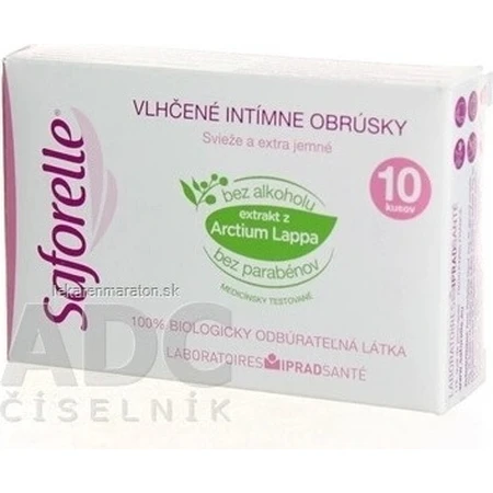 SAFORELLE INTIMA Wipes 1×10 pcs, wet wipes