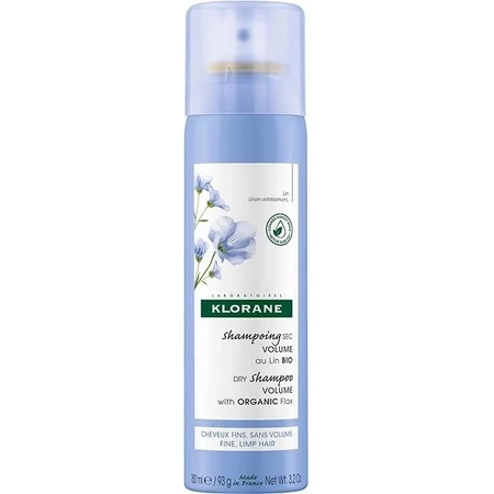 KLORANE Organic Flax Dry Shampoo for Volume 1×150ml, shampooing pour cheveux fins sans volume