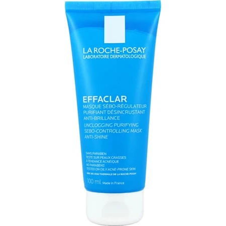 LA ROCHE-POSAY Mascarilla limpiadora confusa para el control del sebo y la desobstrucción de los poros 100 ml 1×100 ml, mascarilla limpiadora