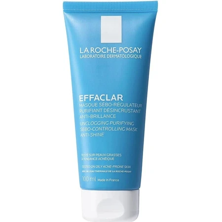 LA ROCHE-POSAY Mascarilla limpiadora confusa para el control del sebo y la desobstrucción de los poros 100 ml 1×100 ml, mascarilla limpiadora