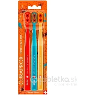 CURAPROX CS 3960 super suave, Wolf Poppy Edition 1×3 piezas, cepillo de dientes