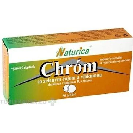 Naturica CHROM with green tea and fiber 1×30 pcs, tbl (chromium 35 µg)