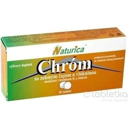 Naturica CHROM with green tea and fiber 1×30 pcs, tbl (chromium 35 µg)
