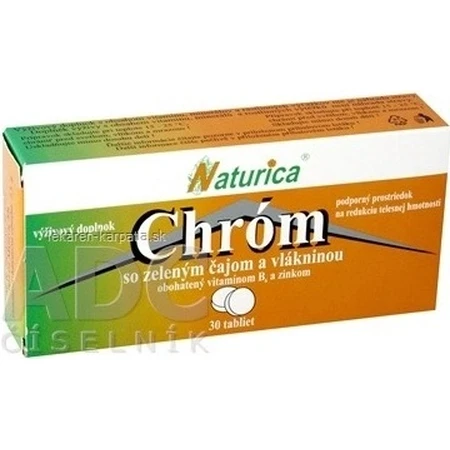 Naturica CHROM with green tea and fiber 1×30 pcs, tbl (chromium 35 µg)