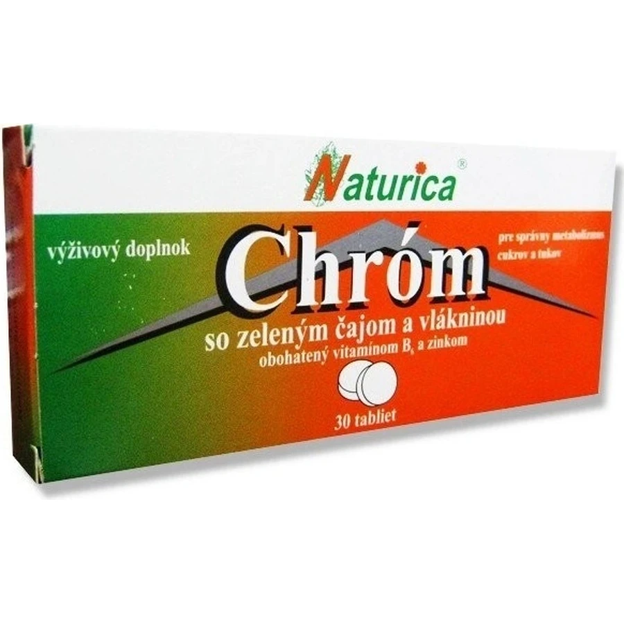 Naturica CHROM with green tea and fiber 1×30 pcs, tbl (chromium 35 µg)