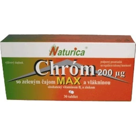Naturica CHROM with green tea and fiber 1×30 pcs, tbl (chromium 35 µg)
