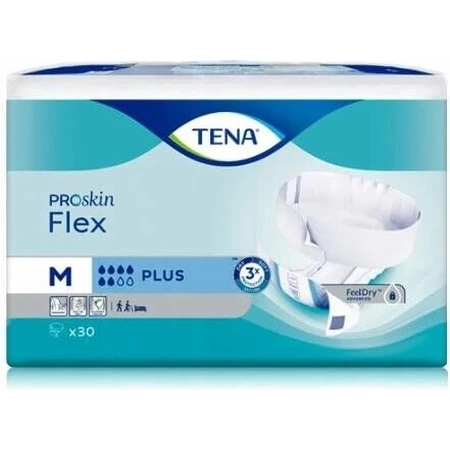 TENA Flex Plus M 1×30 stuks, incontinentieslip met snel los te maken tailleband