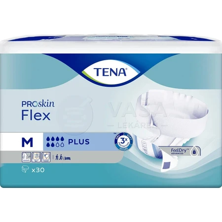 TENA Flex Plus M 1×30 stuks, incontinentieslip met snel los te maken tailleband