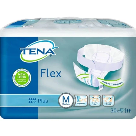 TENA Flex Plus M 1×30 stuks, incontinentieslip met snel los te maken tailleband