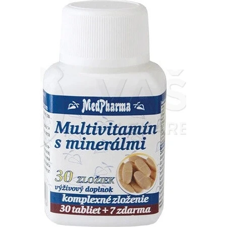 MedPharma MULTIVITAMINE MET MINERALEN 30 INGREDIENTEN 1×37 tbl, voedingssupplement