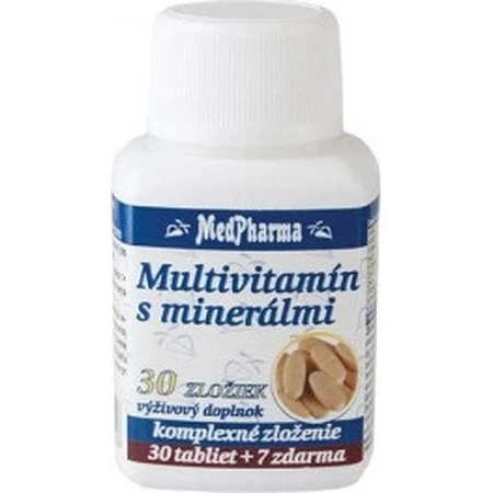 MedPharma MULTIVITAMINE MET MINERALEN 30 INGREDIENTEN 1×37 tbl, voedingssupplement