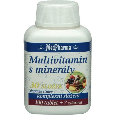 MedPharma MULTIVITAMINE MET MINERALEN 30 INGREDIENTEN 1×37 tbl, voedingssupplement
