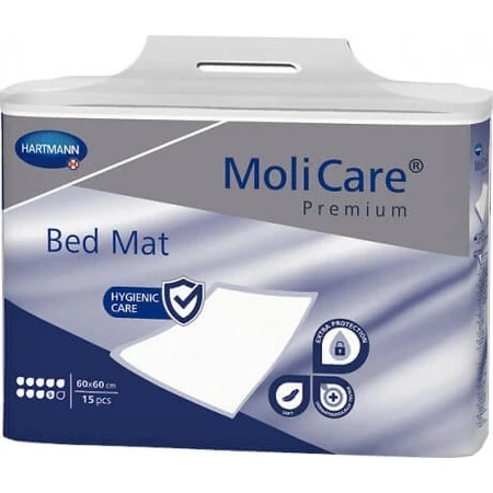TAPIS DE LIT PREMIUM TAPIS DE LIT PREMIUM 9KV. 60X60CM 1×1pcs, serviette pour incontinence