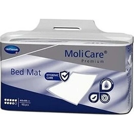TAPIS DE LIT PREMIUM TAPIS DE LIT PREMIUM 9KV. 60X60CM 1×1pcs, serviette pour incontinence
