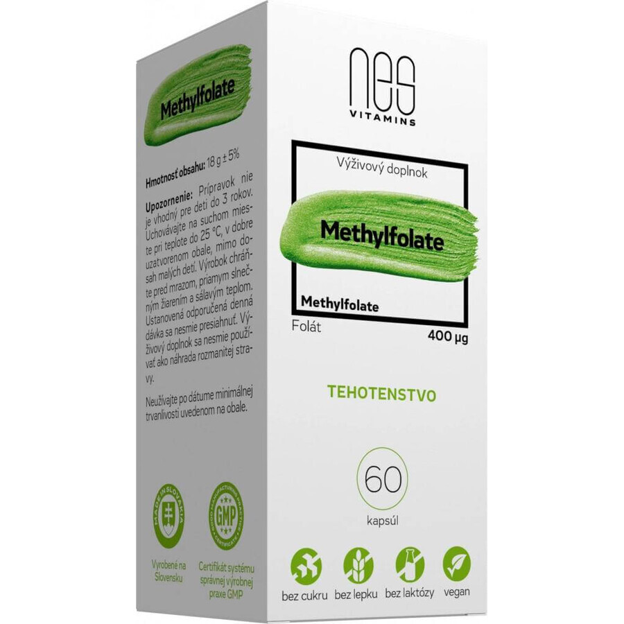 nesVITAMINS Methylfolate 400 µg 1×60 cps, complément alimentaire