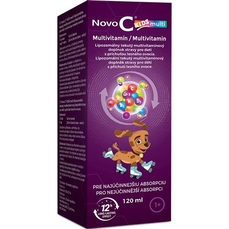 Novo C Multivitamin Kids en forma liposomal 1×120 ml, vitamina C liposomal