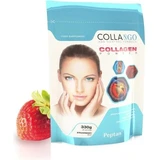 Collango Kollagen hydrolysiertes Rinderkollagen PEPTAN Erdbeere 1×300 g, Erdbeere