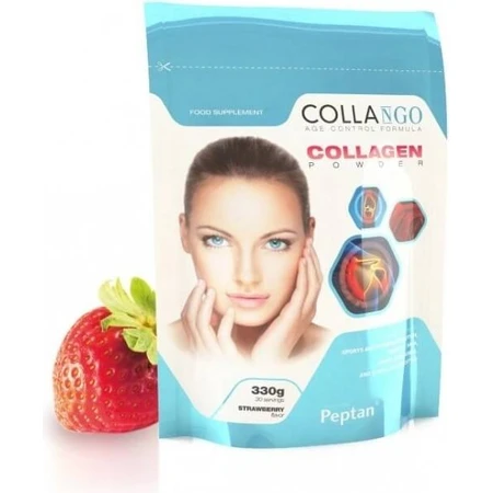 Collango hydrolyzed beef collagen PEPTAN strawberry 1×300 g, strawberry