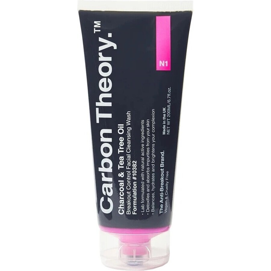 Carbon Theory Gel Limpiador Facial 200 ml, gel limpiador