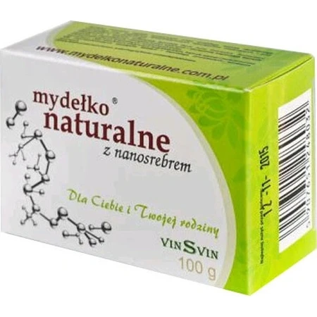 Jabón natural Ag+ con nanoplata 1×100 g, jabón