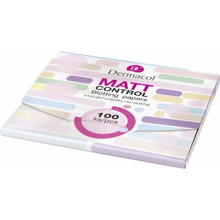 Dermacol Papeles Matificantes Matt Control 1×100 uds, papeles matificantes