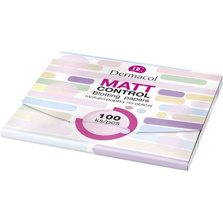Dermacol Papeles Matificantes Matt Control 1×100 uds, papeles matificantes