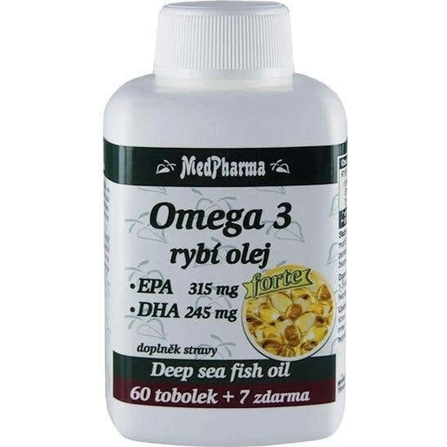 MedPharma OMEGA 3 Fischöl forte - EPA, DHA 1×67 cps, Nahrungsergänzungsmittel
