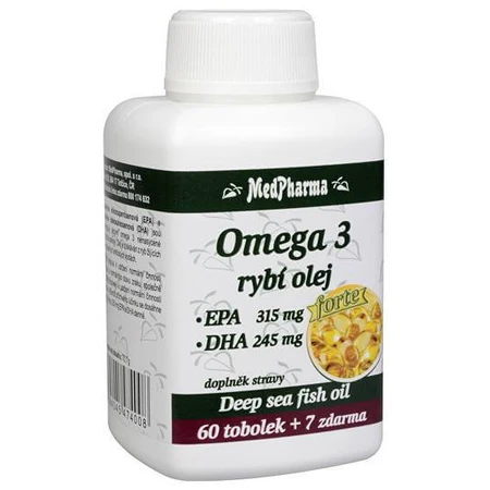 MedPharma OMEGA 3 Fischöl forte - EPA, DHA 1×67 cps, Nahrungsergänzungsmittel
