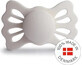 FRIGG Lucky Lucky Symmetrical Symmetrical Silicone Soother Silver Gray, +6m 1&#215;1 pc, silicone soother