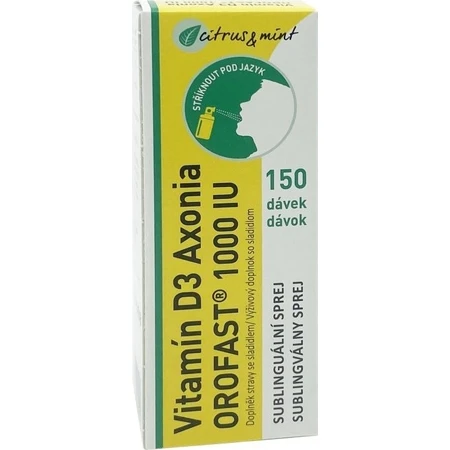Vitamine D3 Axonia OROFAST OROFAST 1000 IU spray sublingual 150 doses 1x30 ml