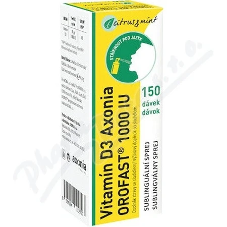 Vitamine D3 Axonia OROFAST OROFAST 1000 IU spray sublingual 150 doses 1x30 ml