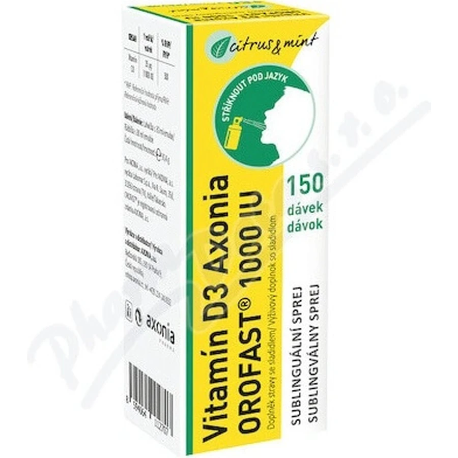 Vitamine D3 Axonia OROFAST OROFAST 1000 IU spray sublingual 150 doses 1x30 ml