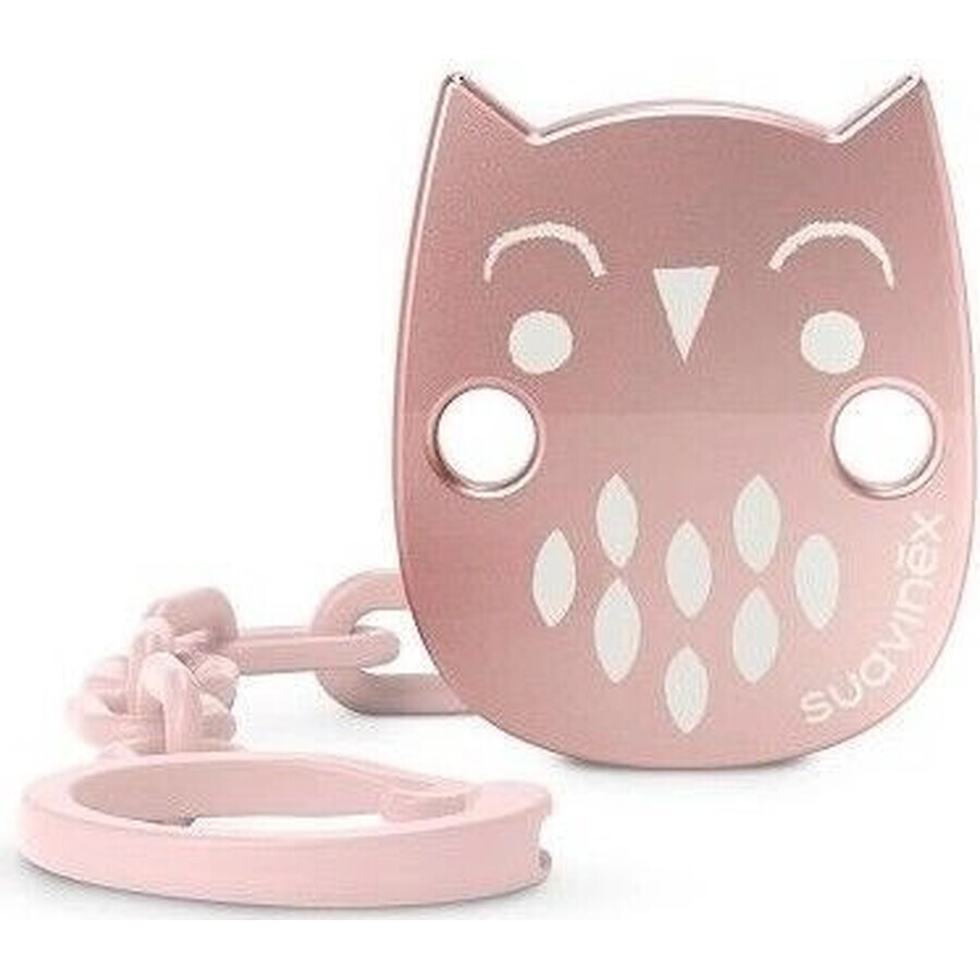 SUAVINEX | PREMIUM BONHOMIA pacifier clip BONHOMIA - pink 1×1 pc, pacifier clip