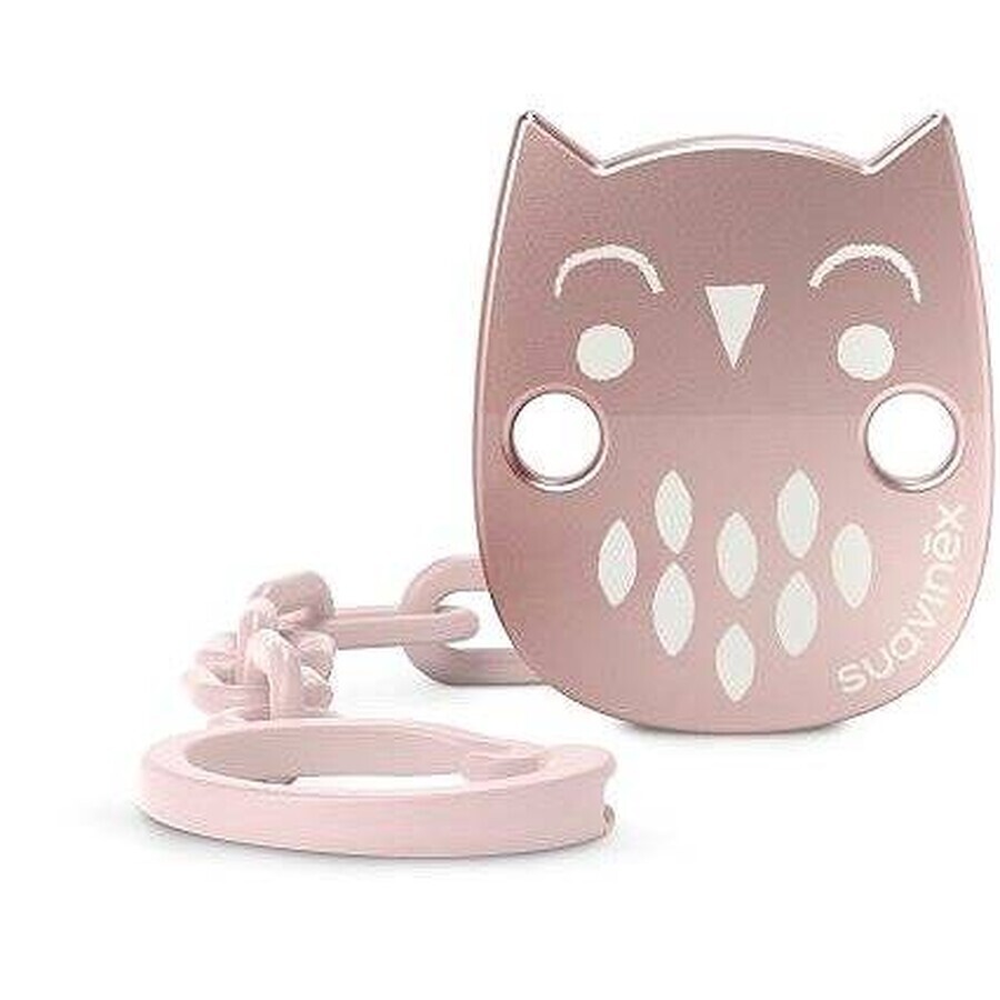 SUAVINEX | PREMIUM BONHOMIA pacifier clip BONHOMIA - pink 1×1 pc, pacifier clip