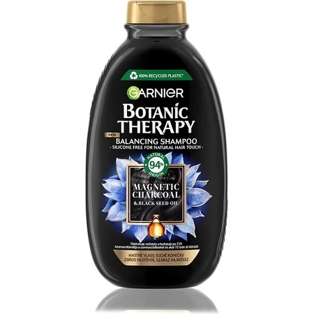 Garnier Botanic Therapy Shampooing nettoyant au charbon magnétique, 250 ml 1×250 ml, shampooing nettoyant