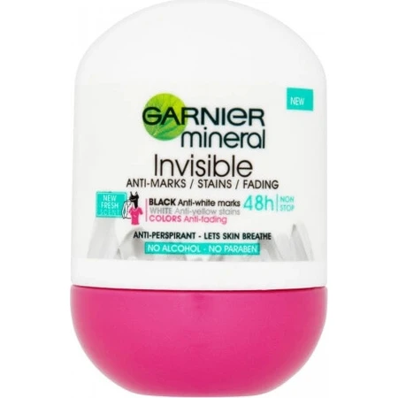 Garnier Invisible Ball Antitranspirant 1×50 ml, roller