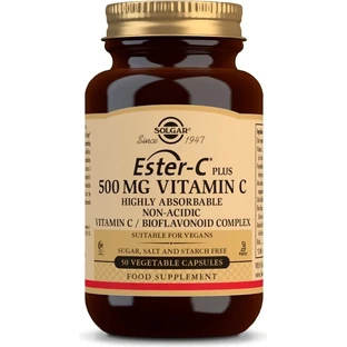 Solgar Ester-C plus 500 mg non-acidic Vitamin C with bioflavonoid complex 50 capsules 1×50 cps, food supplement