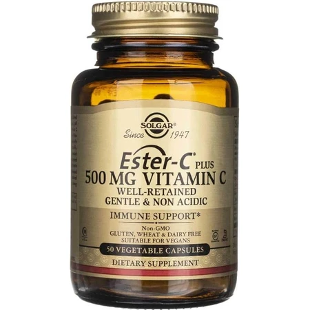 Solgar Ester-C plus 500 mg non-acidic Vitamin C with bioflavonoid complex 50 capsules 1×50 cps, food supplement