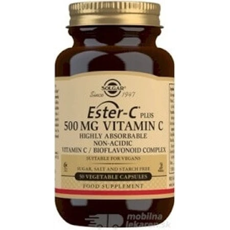 Solgar Ester-C plus 500 mg non-acidic Vitamin C with bioflavonoid complex 50 capsules 1×50 cps, food supplement