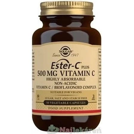 Solgar Ester-C plus 500 mg non-acidic Vitamin C with bioflavonoid complex 50 capsules 1×50 cps, food supplement