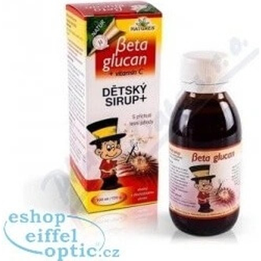 NATURES BETA GLUCAN CHILDREN'S SIRUP+ 1×100 ml, aromă de căpșuni sălbatice