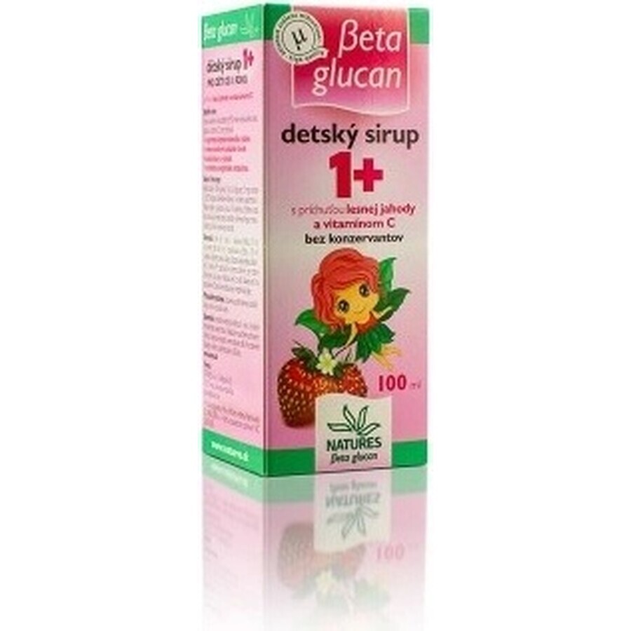 NATURES BETA GLUCAN CHILDREN'S SIRUP+ 1×100 ml, aromă de căpșuni sălbatice