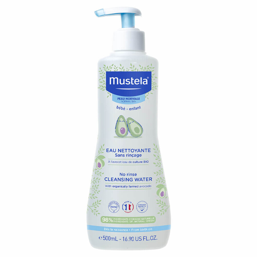Comprar Agua limpiadora sin aclarado, para pieles normales, 500 ml, Mustela Agua limpiadora sin aclarado, para pieles normales, 500 ml, Mustela