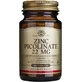 Solgar Zinc 22 mg Picolinato de Zinc 100 comprimidos 1×100 tbl, complemento alimenticio
