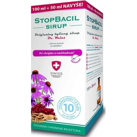STOPBACIL Medical jarabe para la tos Dr Weiss 1×150 ml, jarabe para la tos