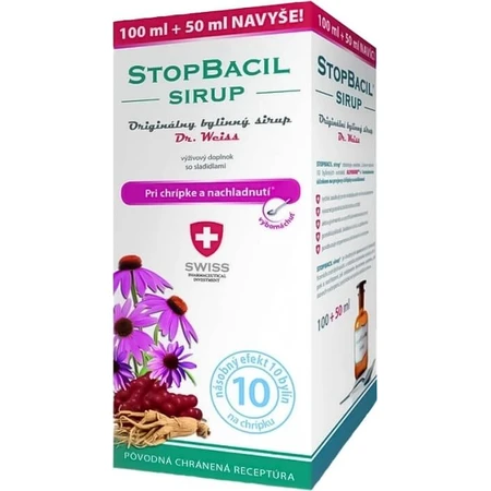 STOPBACIL Medical jarabe para la tos Dr Weiss 1×150 ml, jarabe para la tos